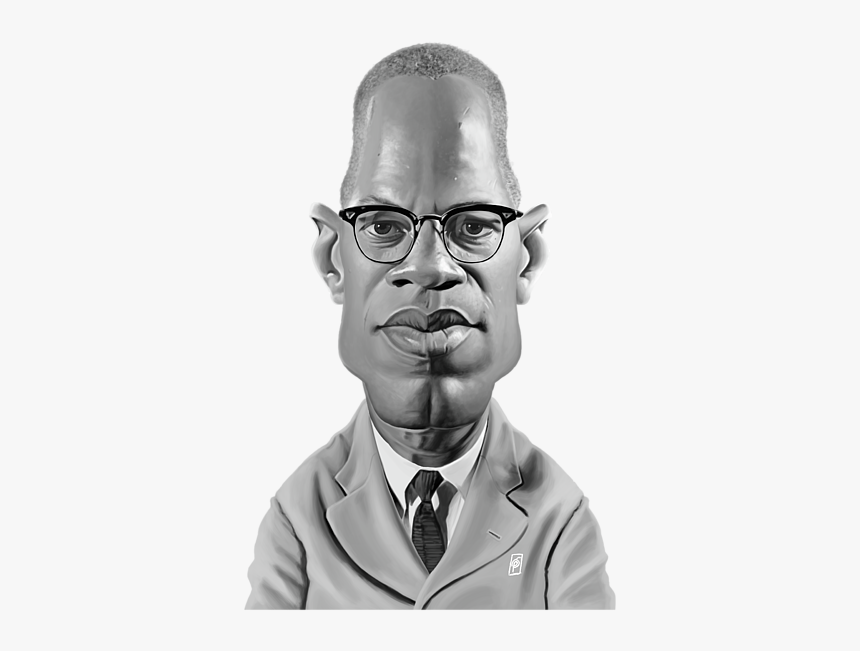 Malcolm X Caricature, HD Png Download