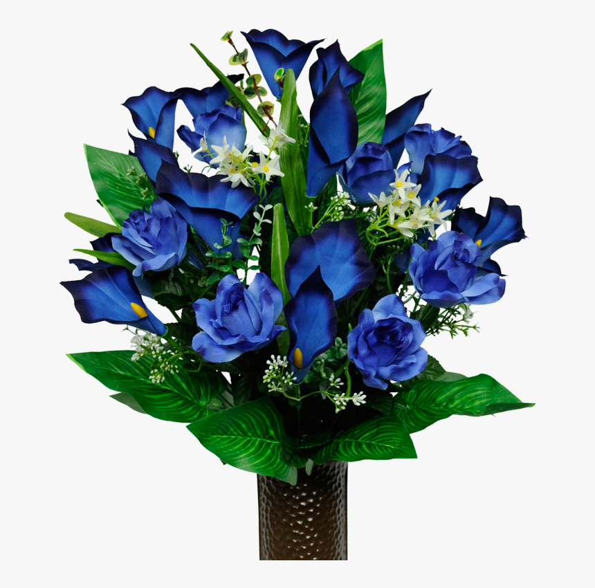 Blue Rose & Calla Lily - Blue Rose, HD Png Download