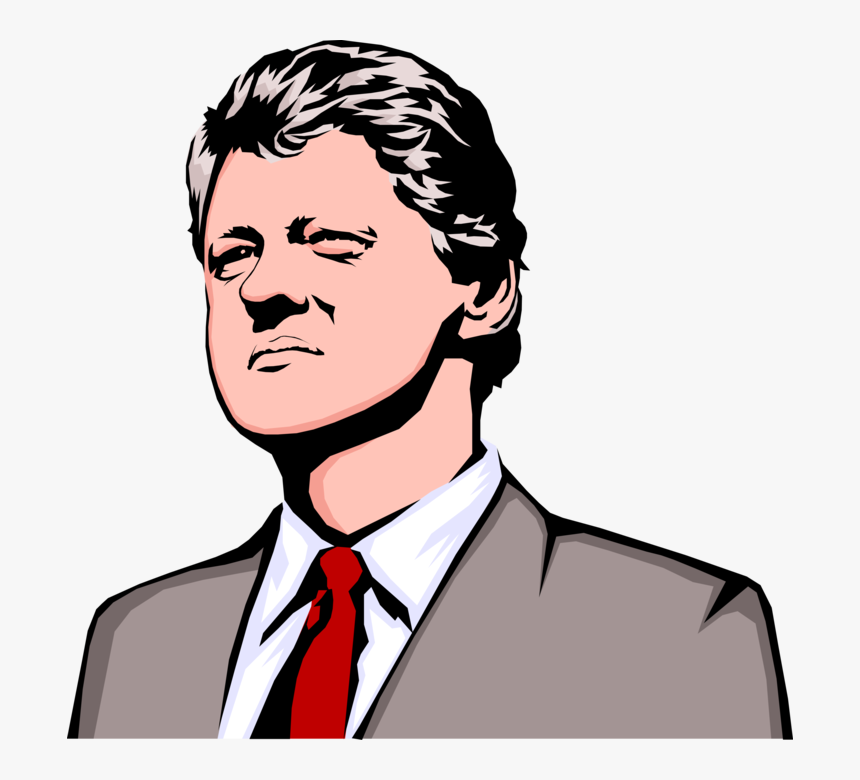 Vector Illustration Of William Jefferson Bill - Bill Clinton Clip Art, HD Png Download