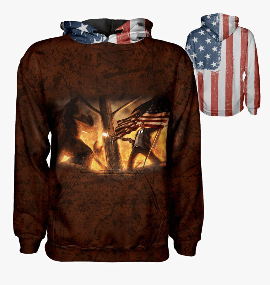 Transparent Realistic Mustache Png - Trump Hoodie, Png Download