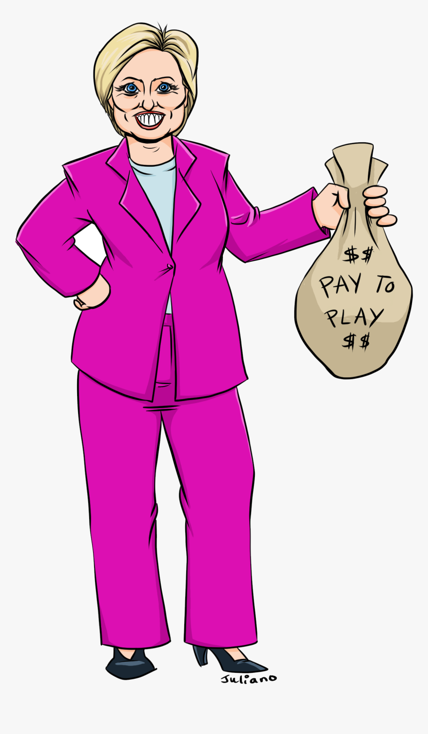 Politician Clipart Clinton - Trump Pay To Play, HD Png Download