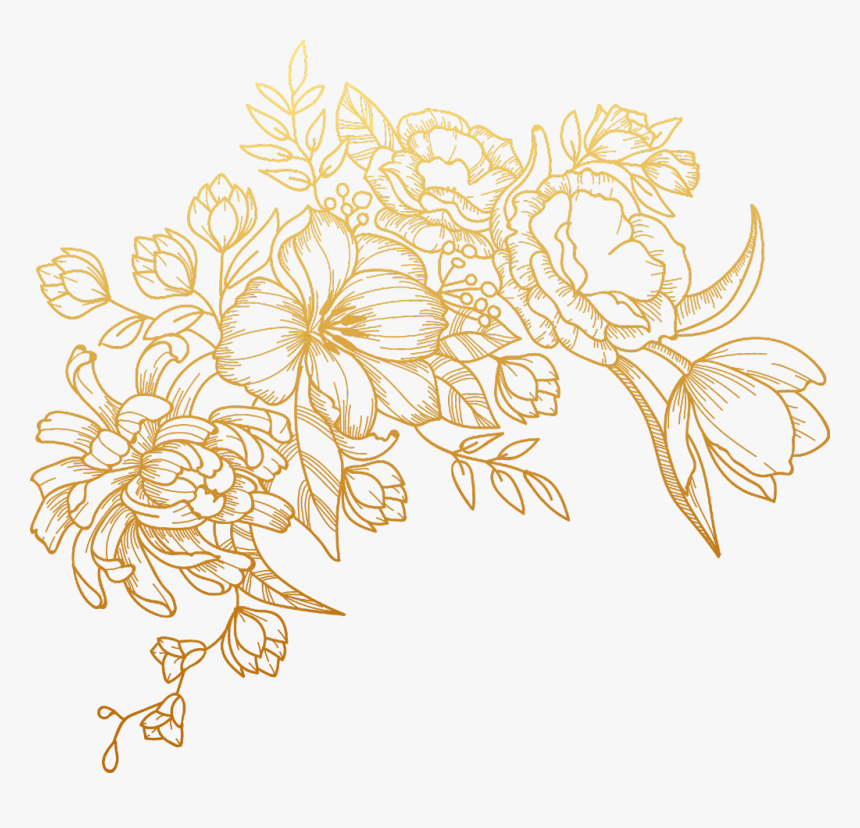 #flowerstickers #flower #florals #flowers #png #goldflower - Gold Flower Png, Transparent Png