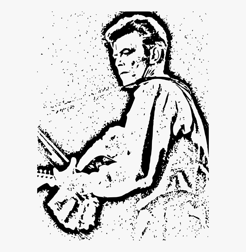 David Bowie - David Bowie Woodcut Png, Transparent Png