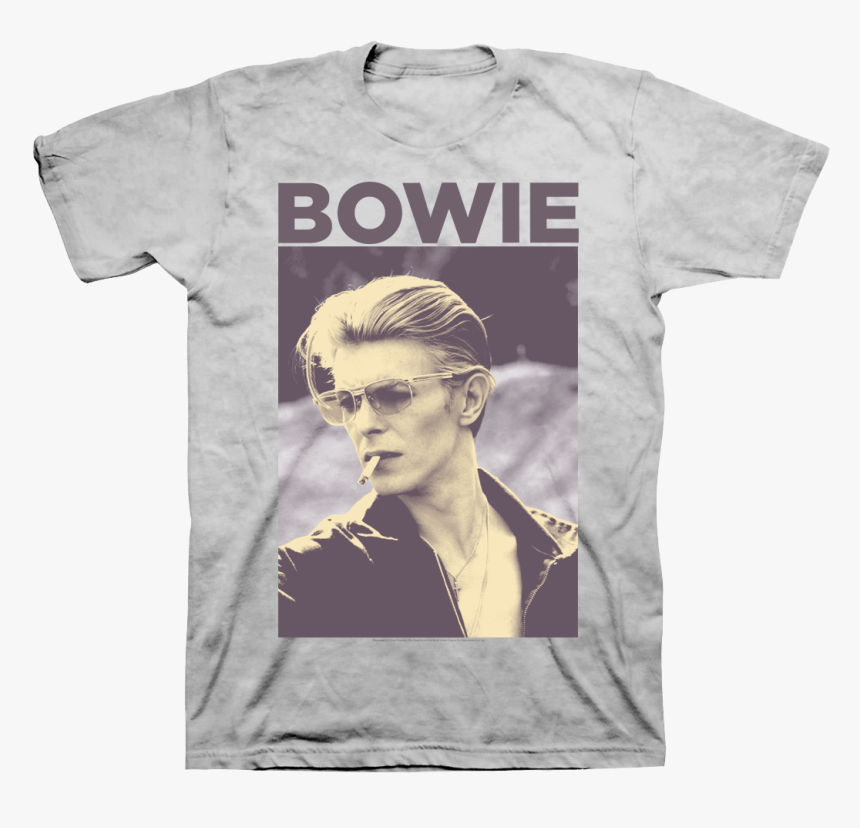 David Bowie Smoking Silver Grey T-shirt - David Bowie Smoking T Shirt, HD Png Download