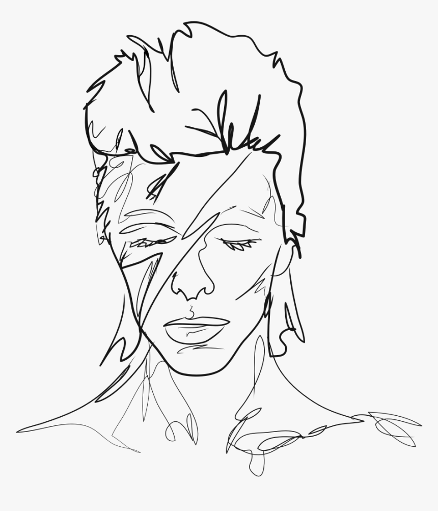 David Bowie Line Art, HD Png Download