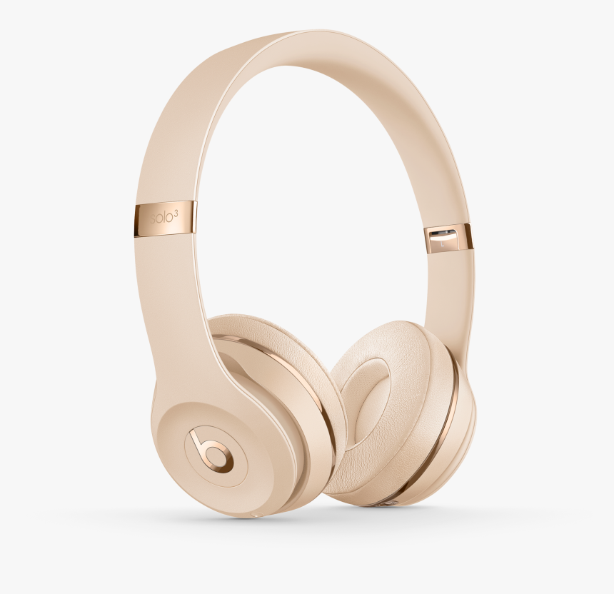 Transparent Head Phone Png - Beats Solo 3 Wireless Matte Gold, Png Download