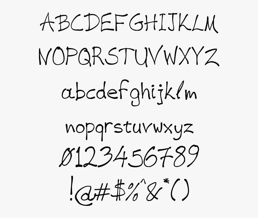 Handwriting Vag Handwritten Example - Serif Font Thin, HD Png Download