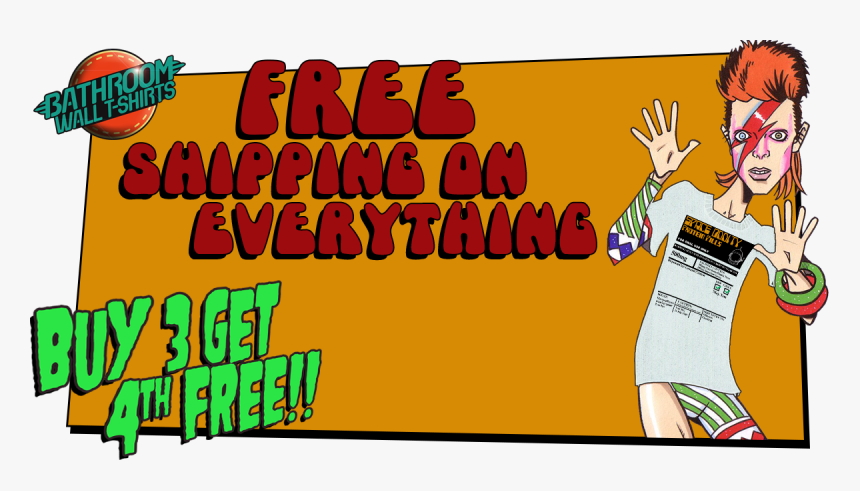 David Bowie T-shirts - Cartoon, HD Png Download