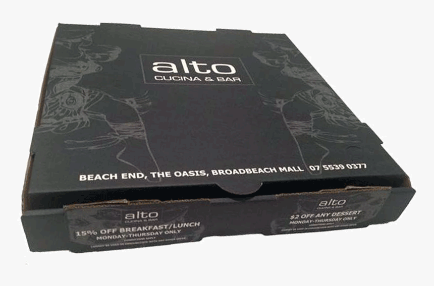 Custom Black Pizza Boxes, HD Png Download
