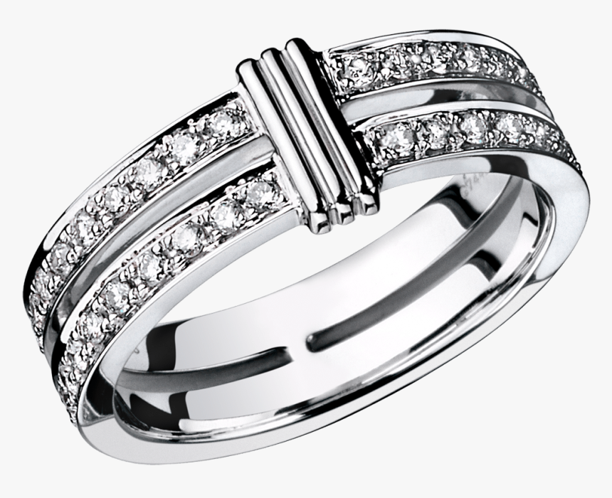 Wedding Band Subtile Eternité, White Gold, Link In - Alliance Or Jaune Et Blanc Diamant, HD Png Download