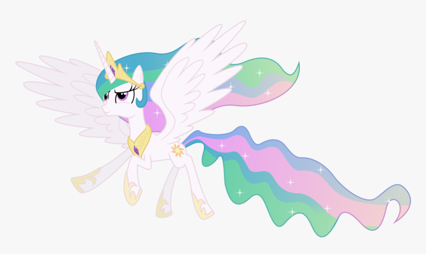 Princess Celestia In Flight By 90sigma-d52thpf - Princess Celestia Png Front Fly, Transparent Png