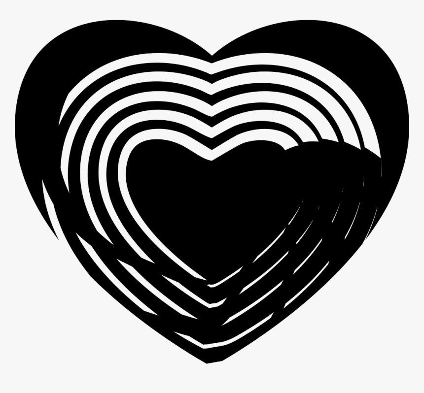 Heart With Art Lines Inside - Heart, HD Png Download