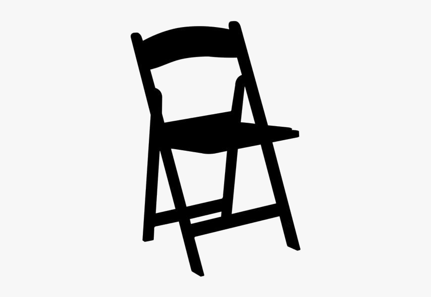 Transparent Wood Folding Chair Png Image - Black Resin Folding Chair, Png Download