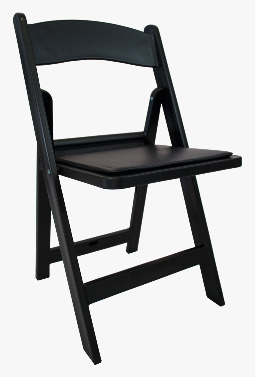 Folding Chair Background Png - Resin Padded Folding Chair Black, Transparent Png