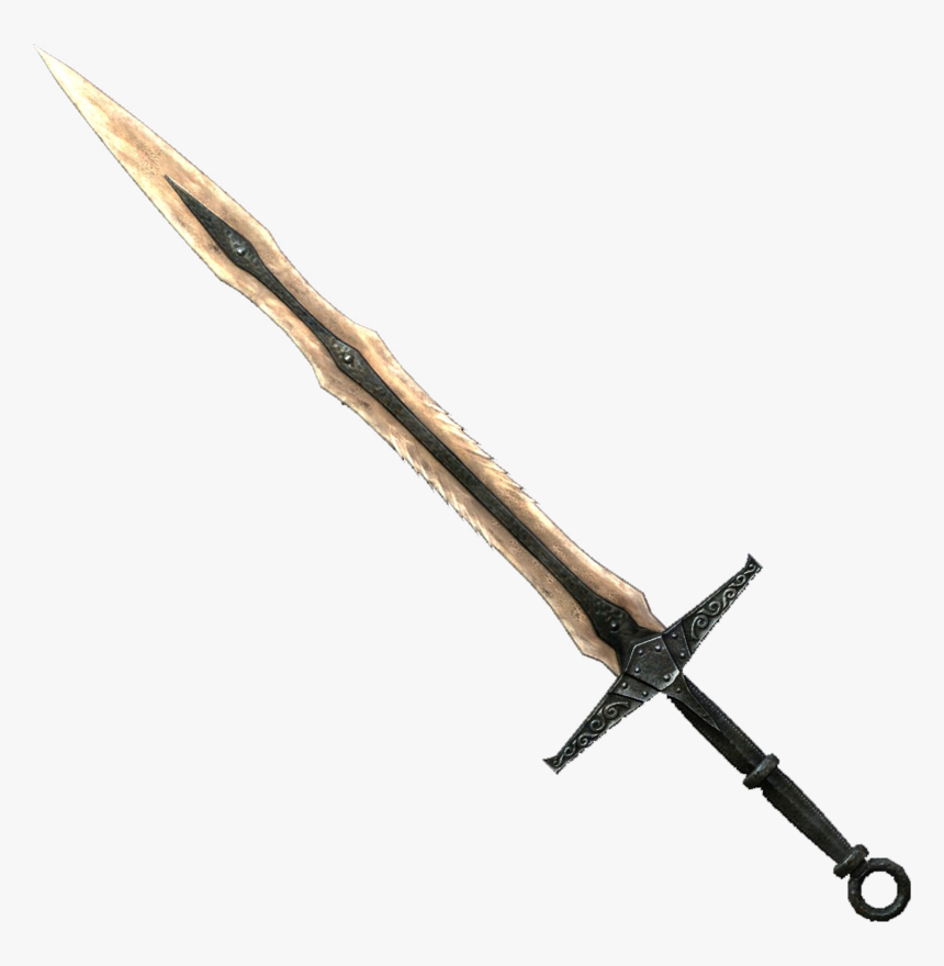 Real Sword Png File - Skyrim Dragonbone Weapons, Transparent Png