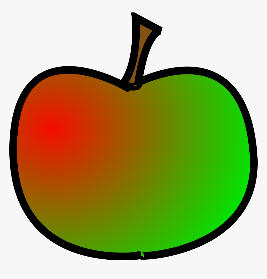 Apple, Green, Red, Fruit, Healthy, Diet, Health - Cartoon Red And Green Apple, HD Png Download
