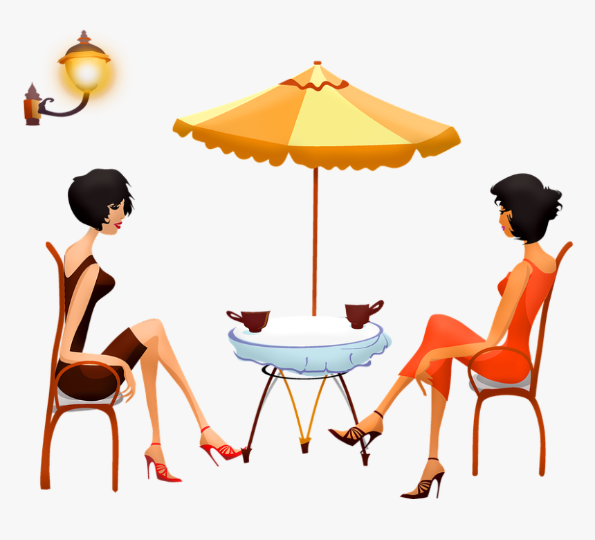 Women At Cafe, Woman Drinking Coffee, Women, Cup - Coffee Shop Clip Arts, HD Png Download