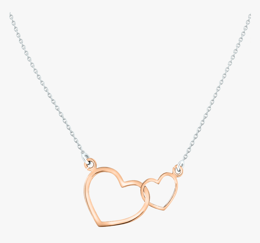 “love Duet” Two Hearts Come Together In A Duet Of Love - Heart Necklace Png Transparent, Png Download