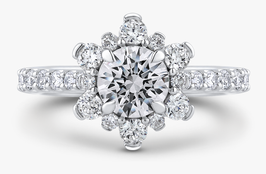 Diamond Halo Engagement Rings Cleveland - Wedding New Rings 2018, HD Png Download
