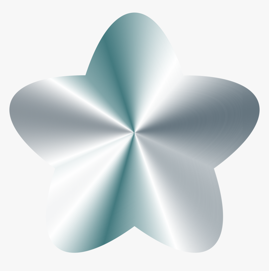 Cute Star Silver - Heart, HD Png Download