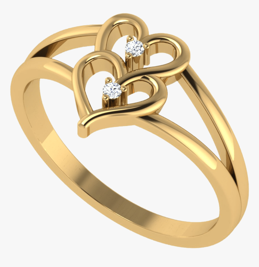 Two Hearts Diamond Ring - Engagement Ring, HD Png Download