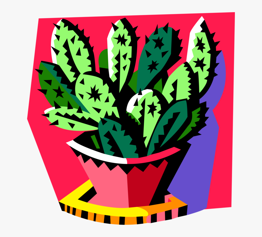 Vector Illustration Of Desert Vegetation Succulent, HD Png Download