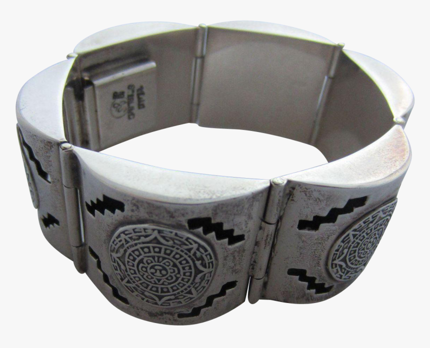 Aztec Calendar Shadow Box Signed Mexican Sterling Silver - Belt, HD Png Download