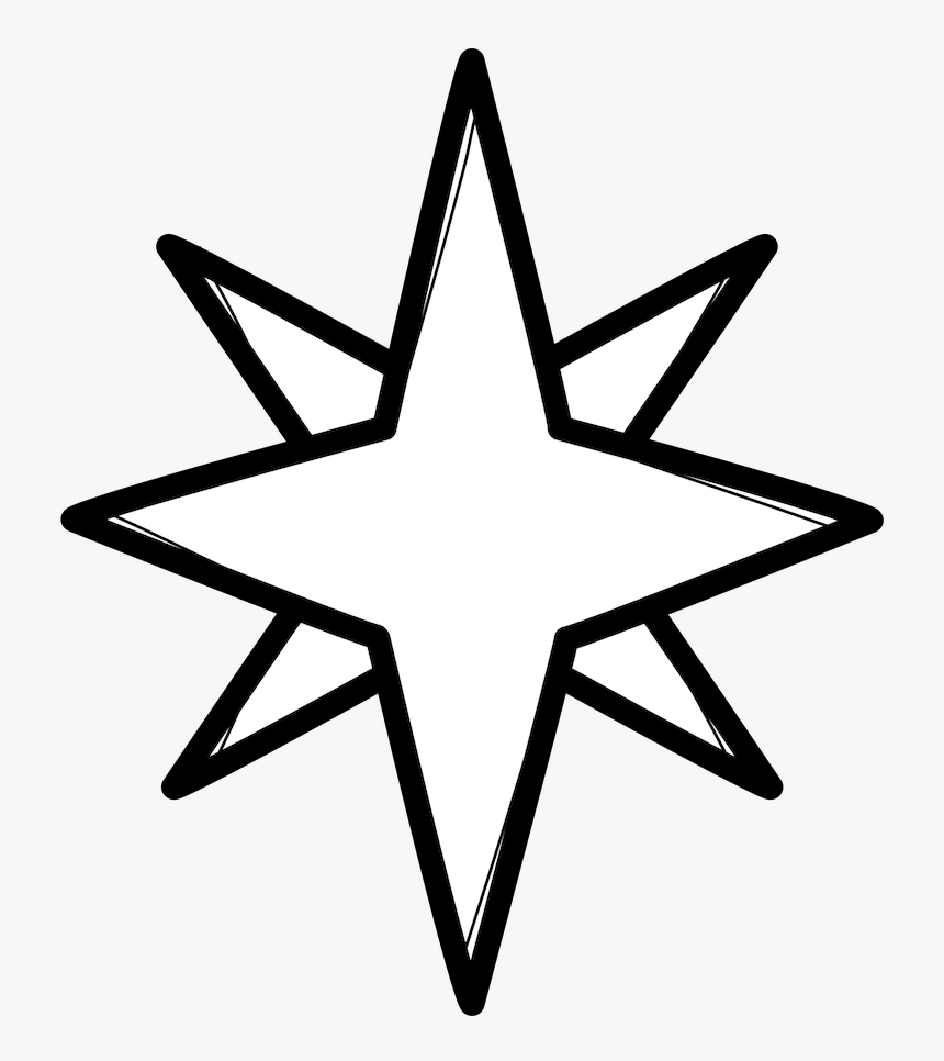 Transparent Star Of Bethlehem Png - Compass Rose, Png Download