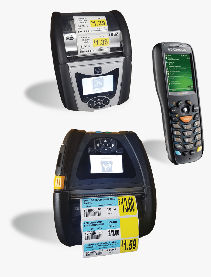 N-aisle Printing System With Zebra Mobile Printers - Gadget, HD Png Download