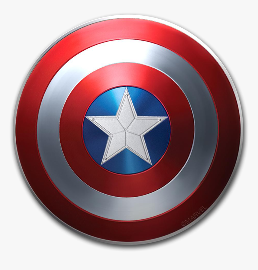 2019 Fiji 10 Gram Proof Silver Domed Captain America - Captain America Shield, HD Png Download