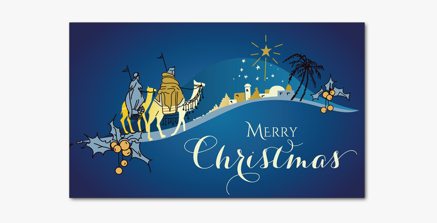 Star Of Bethlehem - Card Templates Christian Christmas Card, HD Png Download