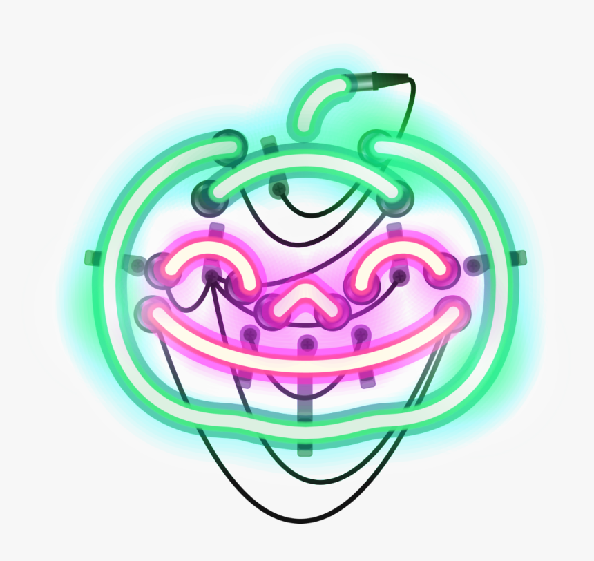 Green Pumpkin Smiling Face Watercolor Hand-painted - Circle, HD Png Download