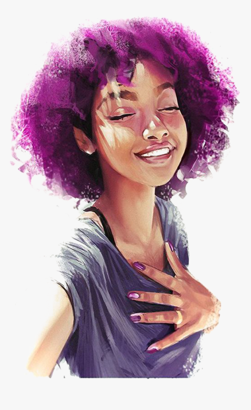 African American Girl Illustration, HD Png Download