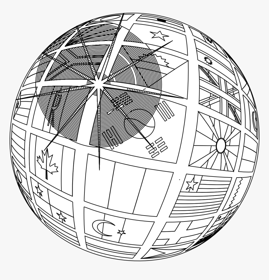 Globe-line Art - Clipart Library - Line Art, HD Png Download