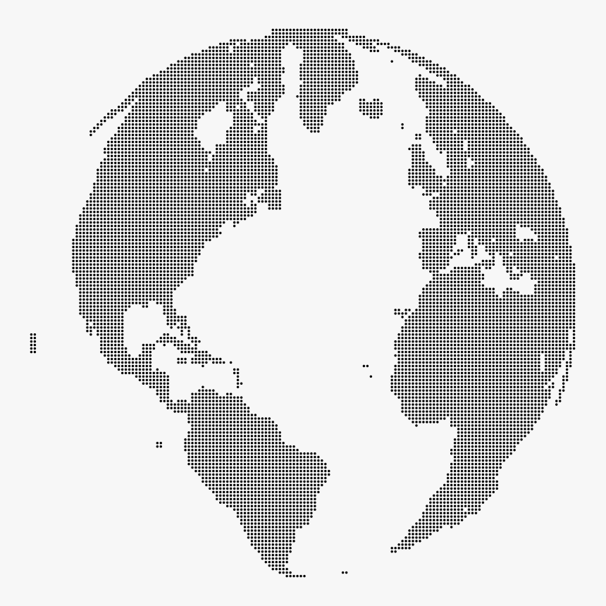 Globe Dots - Png World Globe Map Dots, Transparent Png