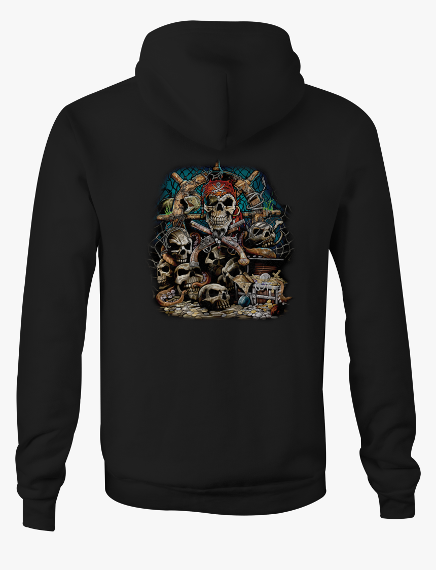 Zip Up Hoodie Barnacle Bill Pirate Treasure Gold Coins - Hoodie, HD Png Download