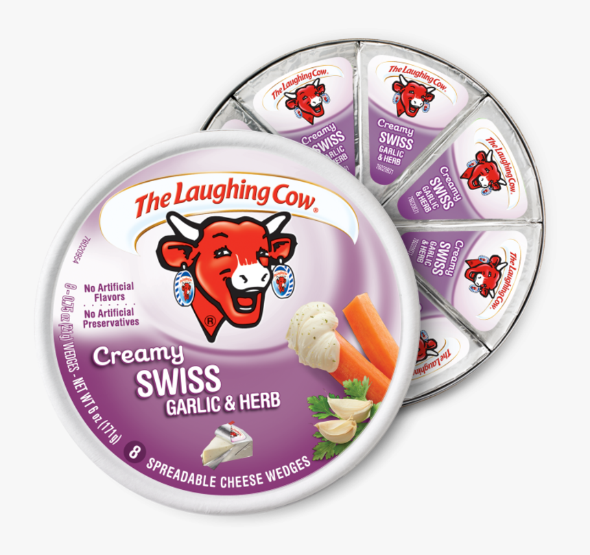 Open Garlic Herb - Laughing Cow Cheese, HD Png Download
