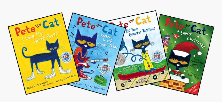 There Are 40 And Counting Pete The Cat Books - Cartoon, HD Png Download