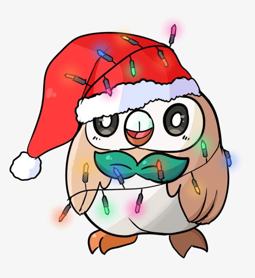 Pokemon Rowlet Christmas Freetoedit - Christmas Pokemon Png, Transparent Png