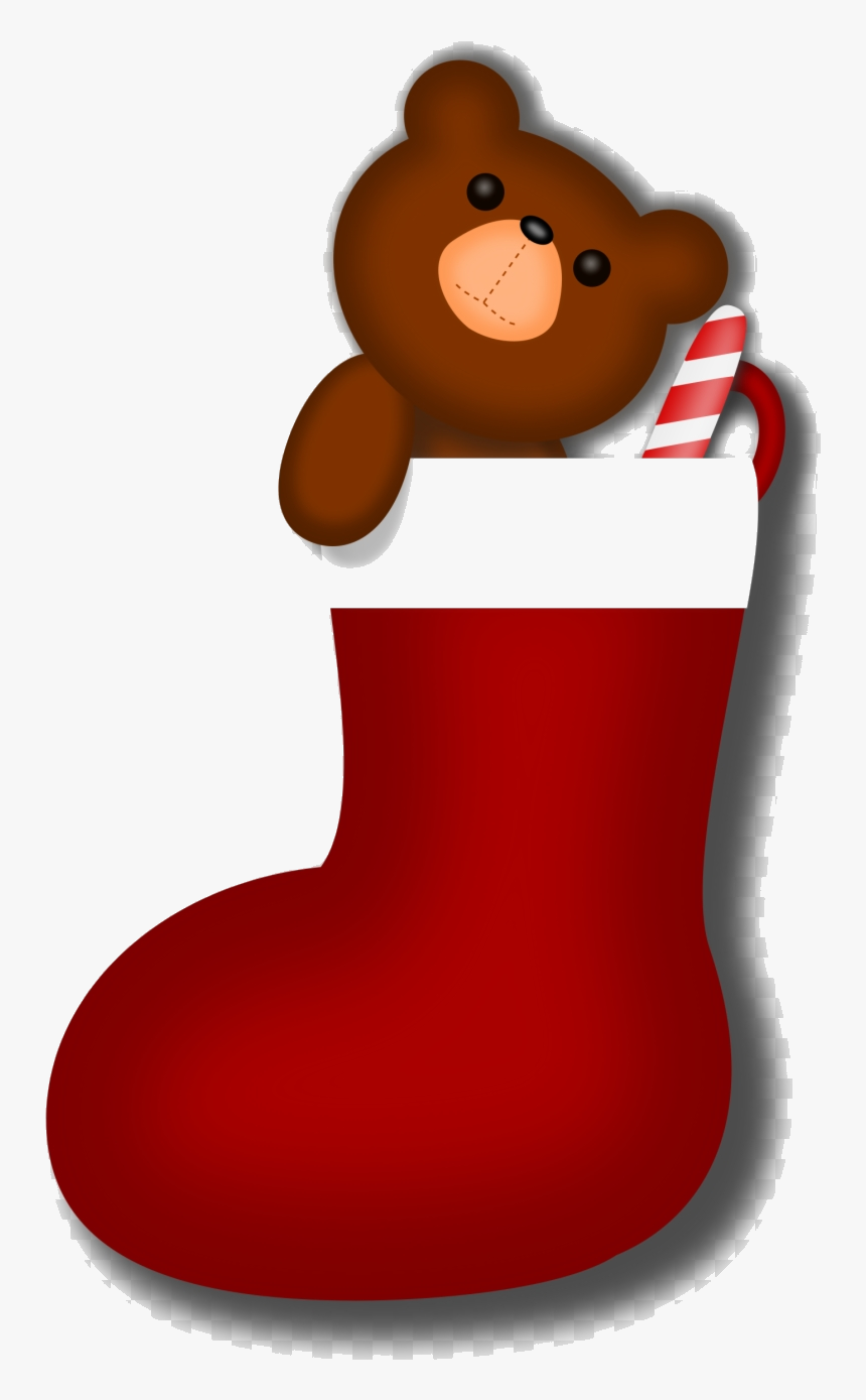 Candy Cane Clipart Christmas Stocking Cute Cartoon - Cute Christmas Stocking Clipart, HD Png Download