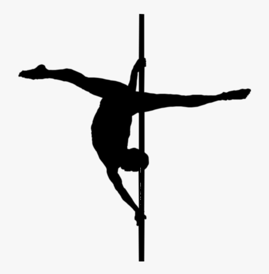 Pole Dance Photography Silhouette Art - Pole Dance Workout Silhouette, HD Png Download