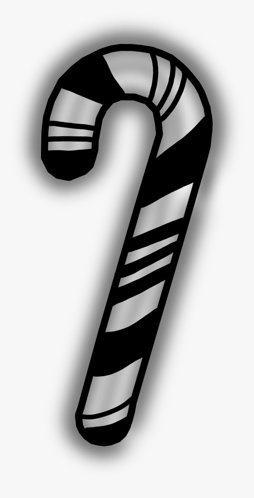 #neon #christmas #candy #candycane #decoration #black - Candy Cane, HD Png Download