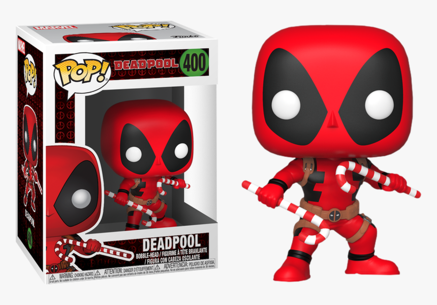 Marvel Holiday Pop With Christmas Candy Canes Vinyl - Funko Pop Deadpool Holiday, HD Png Download