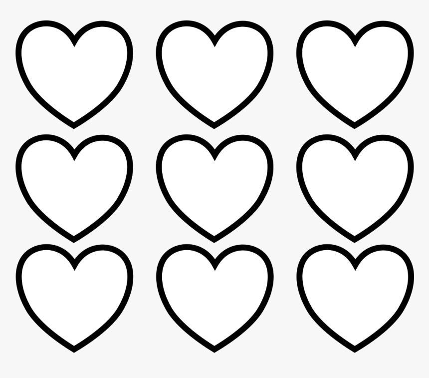 Valentines Day Hearts Coloring, HD Png Download