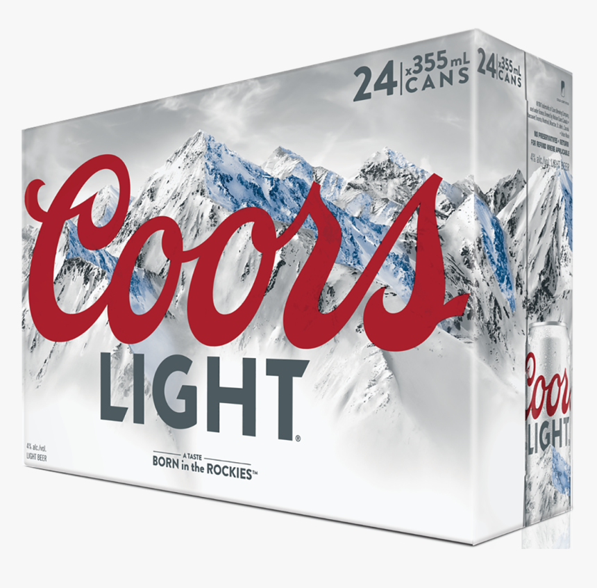 Coors Light 24 X 355 Ml - Coors Light 24 Pk, HD Png Download