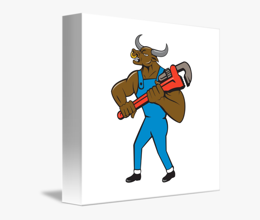 Clip Art Minotaur Bull Wrench Isolated - Wrench, HD Png Download