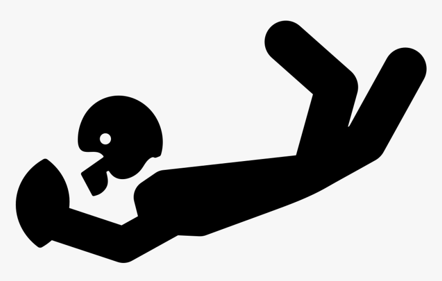 American Football Player Catching The Ball - Illustration, HD Png Download