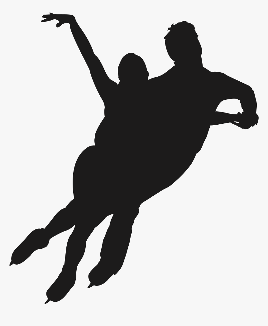 Roller Skating Ice Skating Figure Skating Pairs Mixed - Figure Skating Couples Transparent Silhouette, HD Png Download
