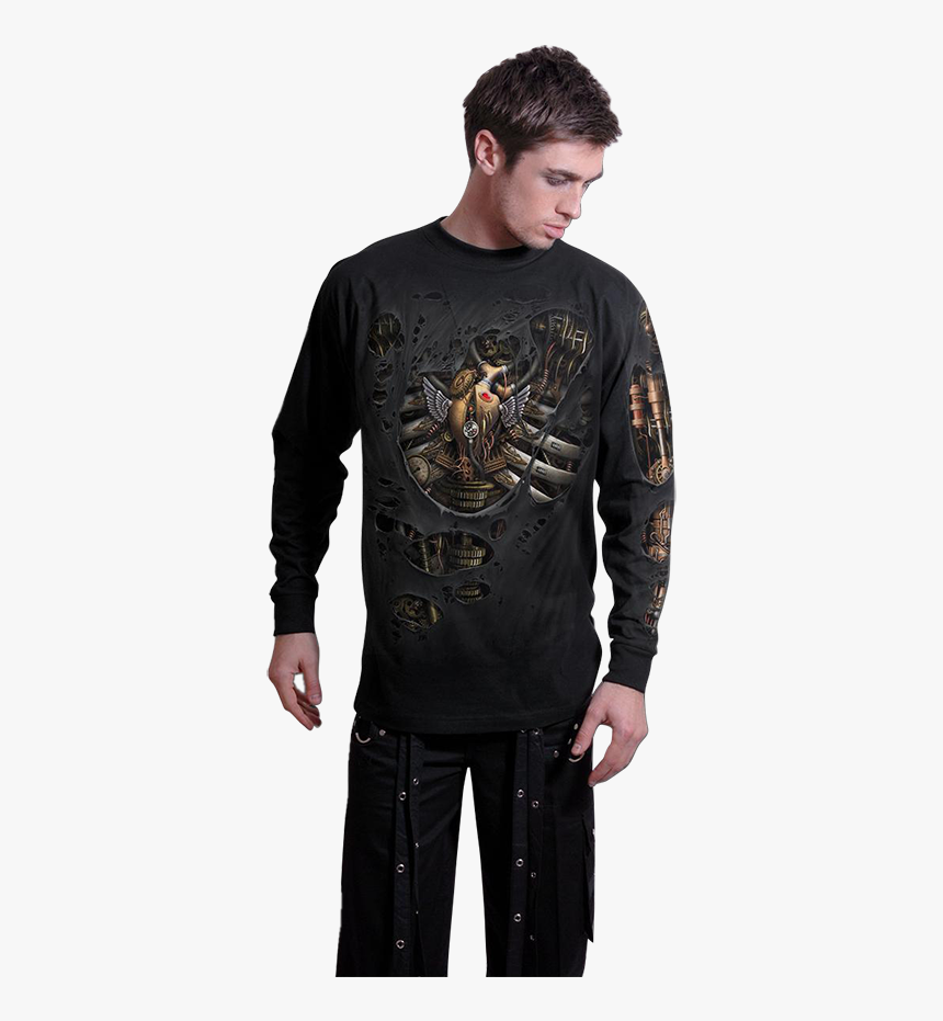 Long-sleeved T-shirt, HD Png Download