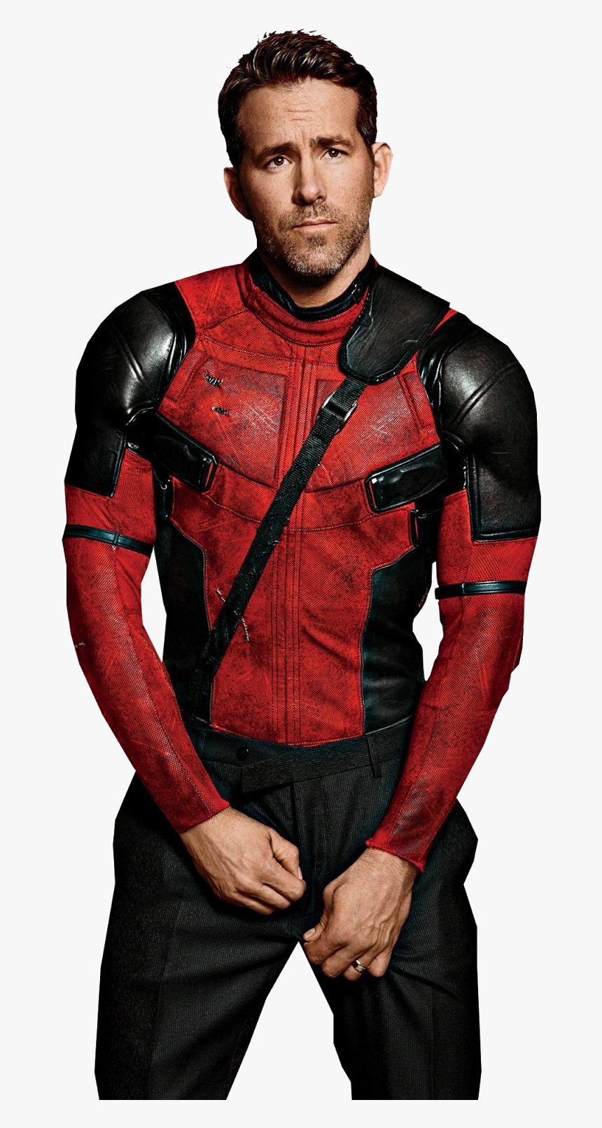 Clothing,red,personal Protective Suit,top,fictional - Ryan Reynolds Deadpool Hot, HD Png Download